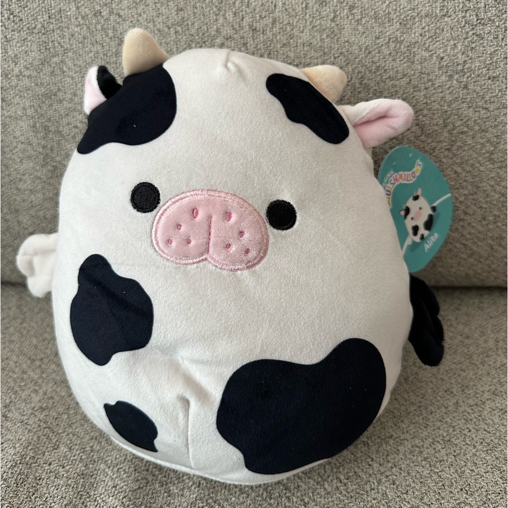 BNWT Squishmallows Black and White Seacow Cow Plush